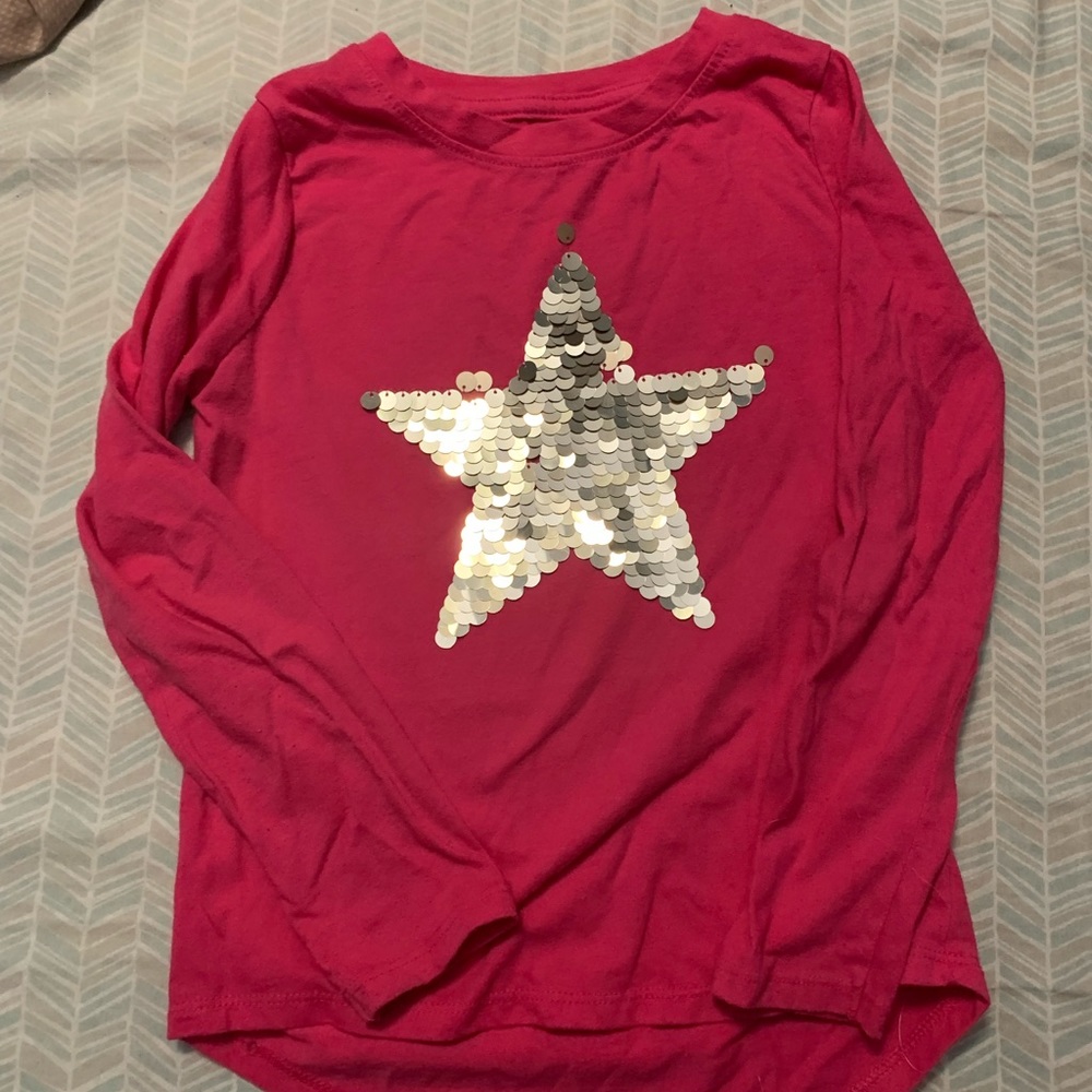 Long Sleeve Flip Change (silver/gold) Star Tee